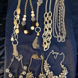 Chic Silver and Gold Tone Necklace Collection